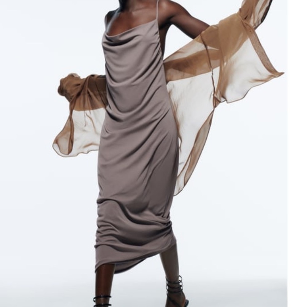 Zara flowy strappy dress